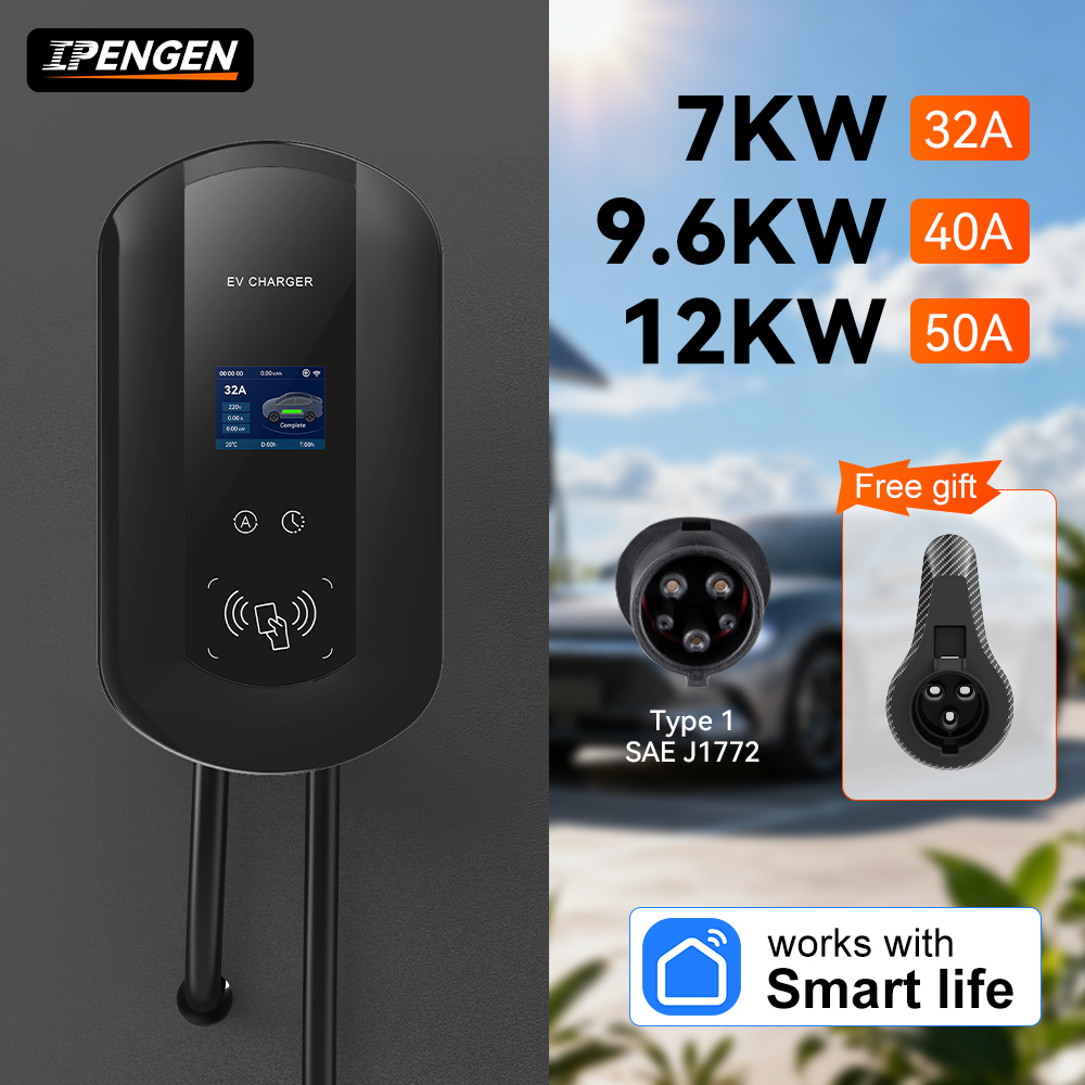 IPENGEN 32A/40A/50A Stasiun Pe - Ev Charger Wallbox ulasan dan harga